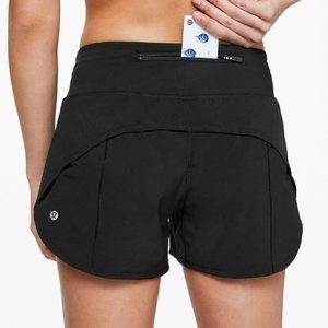 LULULEMON Speed Up Short Long *4" Updated Fit Black {3J30}